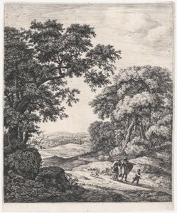 Odchod Hagar, 17. století. od Anthonie Waterloo