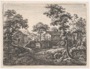 Brána, 17. století. od Anthonie Waterloo