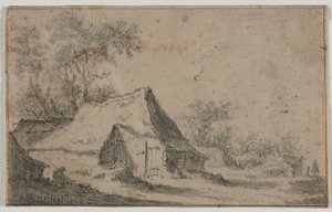 Malý Hamlet, druhá nebo třetí čtvrtina 17. století. od Anthonie Waterloo