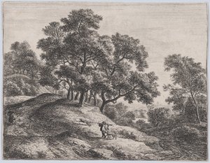 Lovec králíků, 17. století. od Anthonie Waterloo