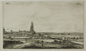 Pohled na holandské město (Rhenan) od Anthonie Waterloo