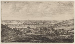 Hamlet v údolí od Anthonie Waterloo and Johannes Ruischer