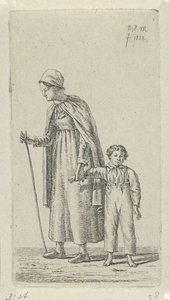 Matka s dítětem v náručí 12 studijních figurek (název série) od Anthonie Willem Hendrik Nolthenius de Man