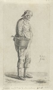 obchodník s rybami Židovský obchodník s rybami v Amsterdamu (název na předmětu) 12 studijních figurek (název série) od Anthonie Willem Hendrik Nolthenius de Man