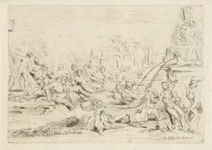 Koupání satyrů a nymfy The Bacchanal (název série) od Anthonie de Winter