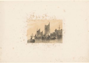 Plachetnice na řece od Anthonie van Volkom