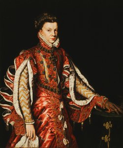 Portrét Alžběty z Valois, španělské královny, tříčtvrteční,