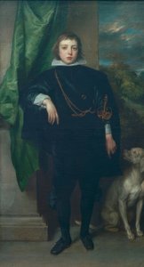 Princ Ruprecht Falcký se psem od Anthony van Dyck