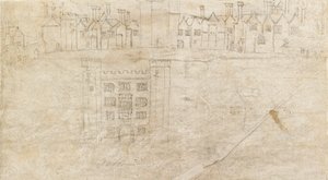 Budovy podél jižní fronty Oatlands Palace, c1550s od Anthonis van den Wyngaerde