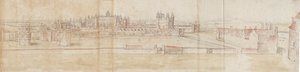 Palác Hampton Court ze severu, c1550-1560 od Anthonis van den Wyngaerde