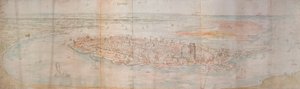 Panoramatický pohled na Dordrecht z vyvýšeného bodu na západ, 1545 od Anthonis van den Wyngaerde