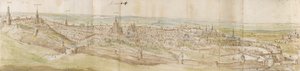 Panoramatický pohled na Leuven od severozápadu, c1550-1570 od Anthonis van den Wyngaerde