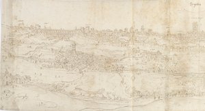 Panoramatický pohled na Segovii z východu, c1560-1570 od Anthonis van den Wyngaerde