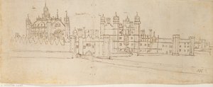 Kaple a brána paláce Hampton Court, c1550-1560 od Anthonis van den Wyngaerde