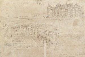 River Front of Richmond Palace a Privy Gardens, c1550s od Anthonis van den Wyngaerde