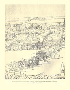 Van Den Wyngaerdes Pohled na Londýn, c1550, 1886 od Anthonis van den Wyngaerde