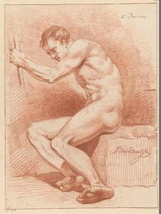Sedící mužský akt, boční pohled (2. cena 1770) od Anthony Andriessen