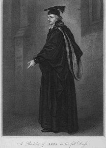 Bakalář umění v plných šatech, 1796. od Anthony Cardon