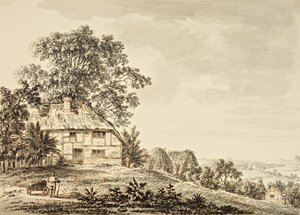 Venkovská scéna (inkoust na papíře) od Anthony Devis