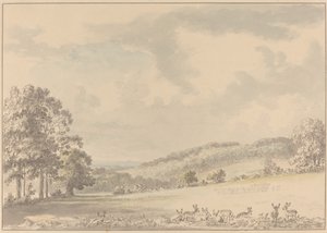 Jelen odpočívá v Albury Park od Anthony Devis