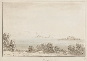 Hurst Castle (inkoust a wc na papíře)
