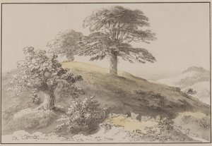 Sussex: Near St Marthas, Albury (pero, štětec, inkoust a wc na papíře) od Anthony Devis