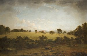 Tabley: Park s výhledem do dálky na dům od Anthony Devis