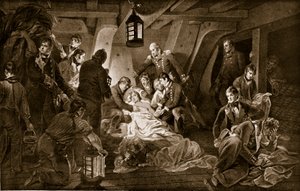 The Death of Nelson, 1805, ilustrace z 