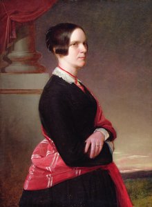 Portrét paní Sandysové, umělcovy matky, pozdější 40. léta 19. století (olej na panelu) od Anthony Frederick Augustus Sandys