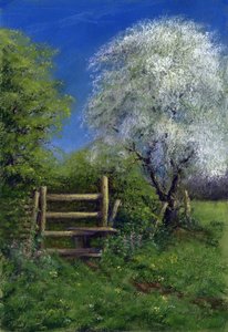 Springtime by the Stile, 2013 (pastel na papíře)