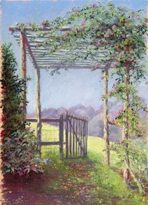 Cesta do pole, 2001 (pastel na papíře)