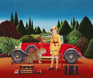 Red Rolls Royce, 1992 (akryl na palubě)