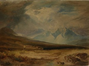 Vřesoviště, datum neznámé (akvarel na papíře) od Anthony Vandyke Copley Fielding
