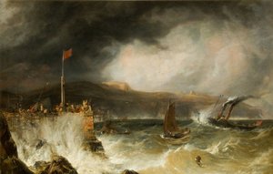 Paketová loď vplouvající do přístavu, 1855. od Anthony Vandyke Copley Fielding