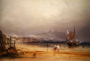Scarborough (akvarel na papíře) od Anthony Vandyke Copley Fielding