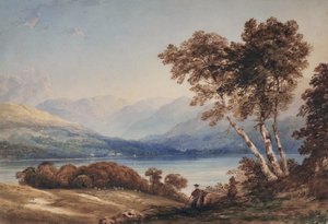 Pohled na jezero od Anthony Vandyke Copley Fielding