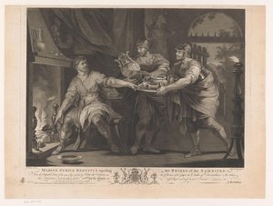 Manius Curius Dentatus odmítá dary Samnitů Marcus Curius Dentatus odmítá úplatky Samnitů (název na předmětu) Obrazy ze sedmnáctého století ze sbírky Devonshire (název série)