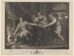 Manius Curius Dentatus weigert de geschenken van de Samnieten Marcus Curius Dentatus odmítá úplatky Samnitů (název na objektu)