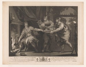 Manius Curius Dentatus weigert de geschenken van de Samnieten Marcus Curius Dentatus rejecting the Bribes of the Samnites (title on object) Zeventiende-eeuwse schilderijen uit de Devonshire-collectie (series title)   1369801   cs       czech Successfully T