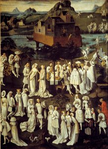 Zahrada lásky na dvoře Filipa III. Dobrého, vévody burgundského, v zahradách hradu Hesdin v roce 1432 Hostiny u příležitosti svatby jeho komorníka Andre de Toulongeon - Obraz Antona Van Dycka (1599-1641 )