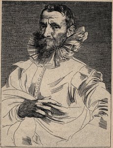 Jan Brueghel starší (nebo Ain, známý jako Brueghel de Velours) (1568-1625) - Jan Brueghel starší - rytina podle Anthonyho van Dycka od Anthony van (after) Dyck