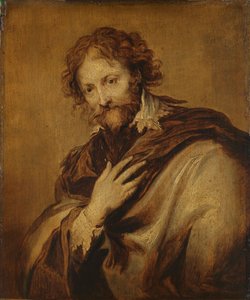 Portrét Petera Paula Rubense (1577-1640), kolem 1630-50 (olej na panelu) od Anthony van (after) Dyck