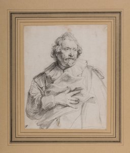Carolus de Mallery, c.1632-35 (černá křída na bílém papíře) od Anthony van Dyck