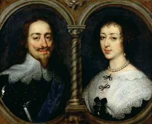 Karel I. Anglický (1600-49) a královna Henrietta Maria (1609-69) od Anthony van Dyck