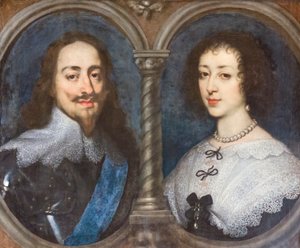 Karel I. Anglický a Henrietta Francouzská (malba) od Anthony van Dyck