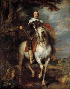 Jezdecký portrét dona Francisca de Moncada (1586-1635), hraběte Dossuny, velvyslance španělského krále Filipa IV. v Bruselu Obraz Antona (Antoona nebo Anthonyho) van Dycka (1599-1641) 17. století ne. 3,05x2,42 m - Jezdecký portrét Dona Francisca de od Anthony van Dyck