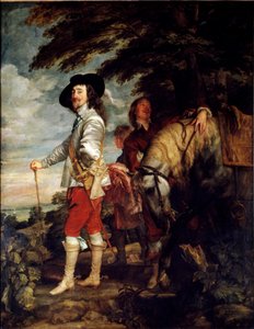 Celovečerní popový portrét Karla I. Anglie, známého také jako král na lovu, c. 1635 (olej na plátně) od Anthony van Dyck