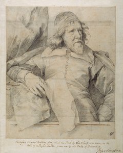 Inigo Jones (černá křída na papíře) od Anthony van Dyck