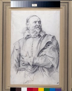 Jan Snellincx (černá křída na bílém papíře) od Anthony van Dyck