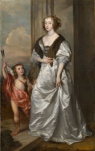 Lady Mary Villiers, pozdější vévodkyně z Richmondu a Lennoxu (1622-1685), s Charlesem Hamiltonem, lordem Arranem, kolem roku 1637